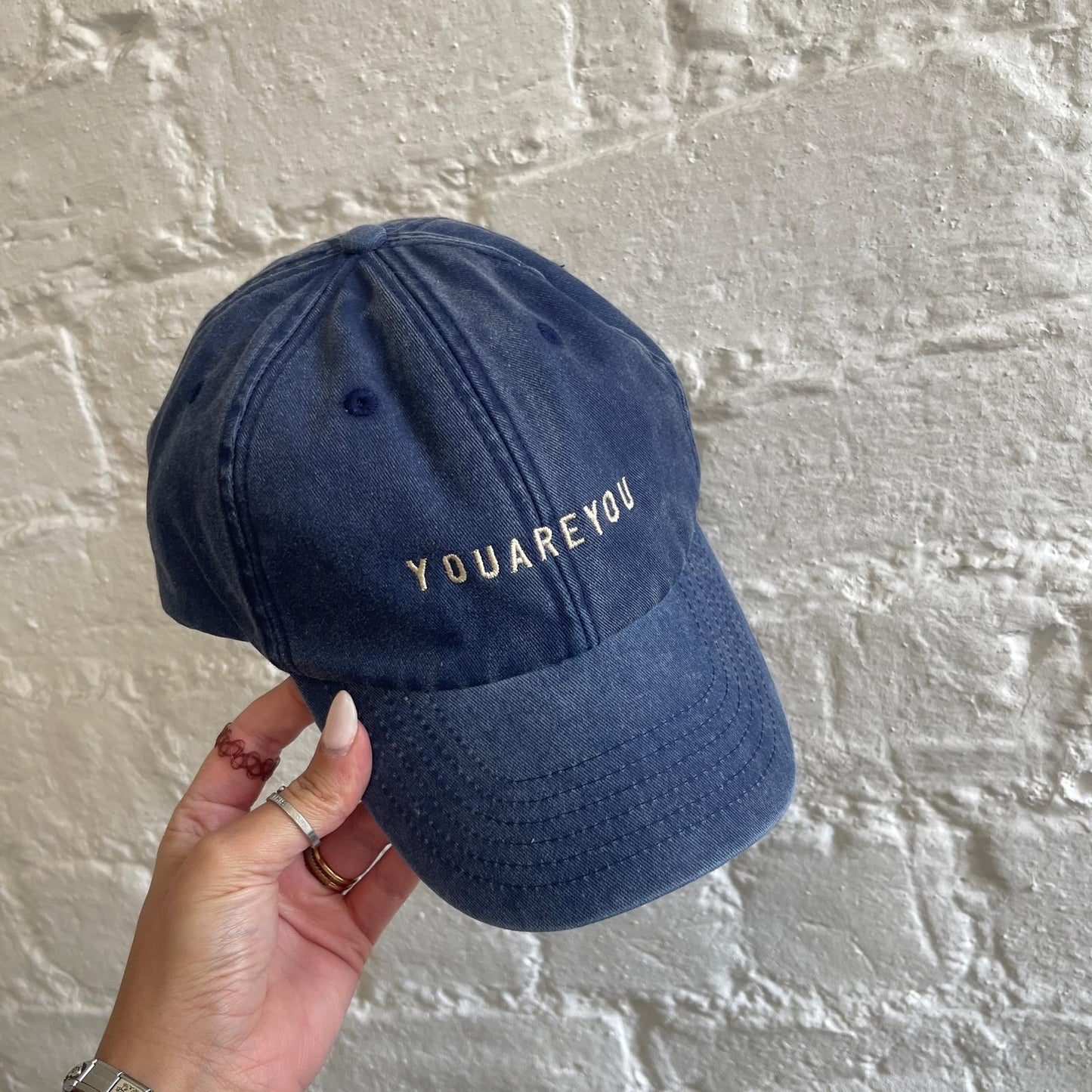 vintage denim you are you hat